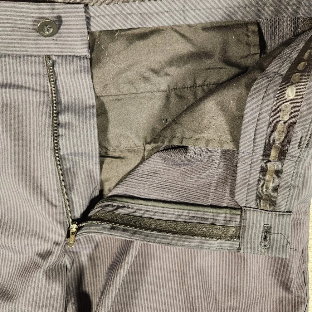 Nike Golf Pants Mens 36x32 Gray Excellent Dri-FIT Pinstripe Performance Trousers